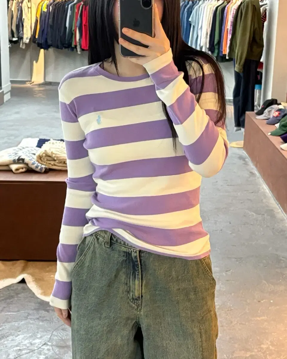 폴로 랄프로렌 스트라이프 롱슬리브 티셔츠