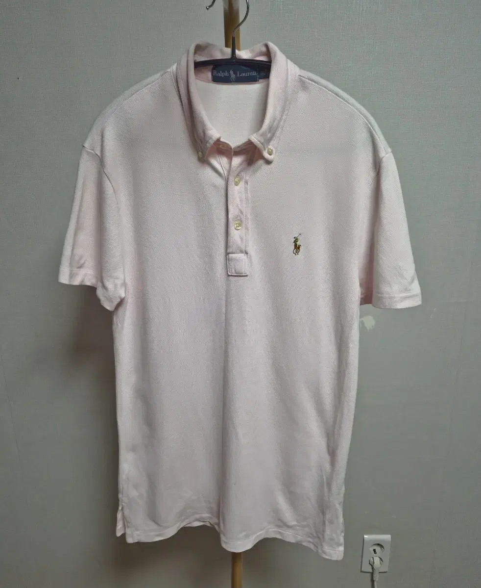 Ralph Lauren 연핑크 버튼다운 반팔