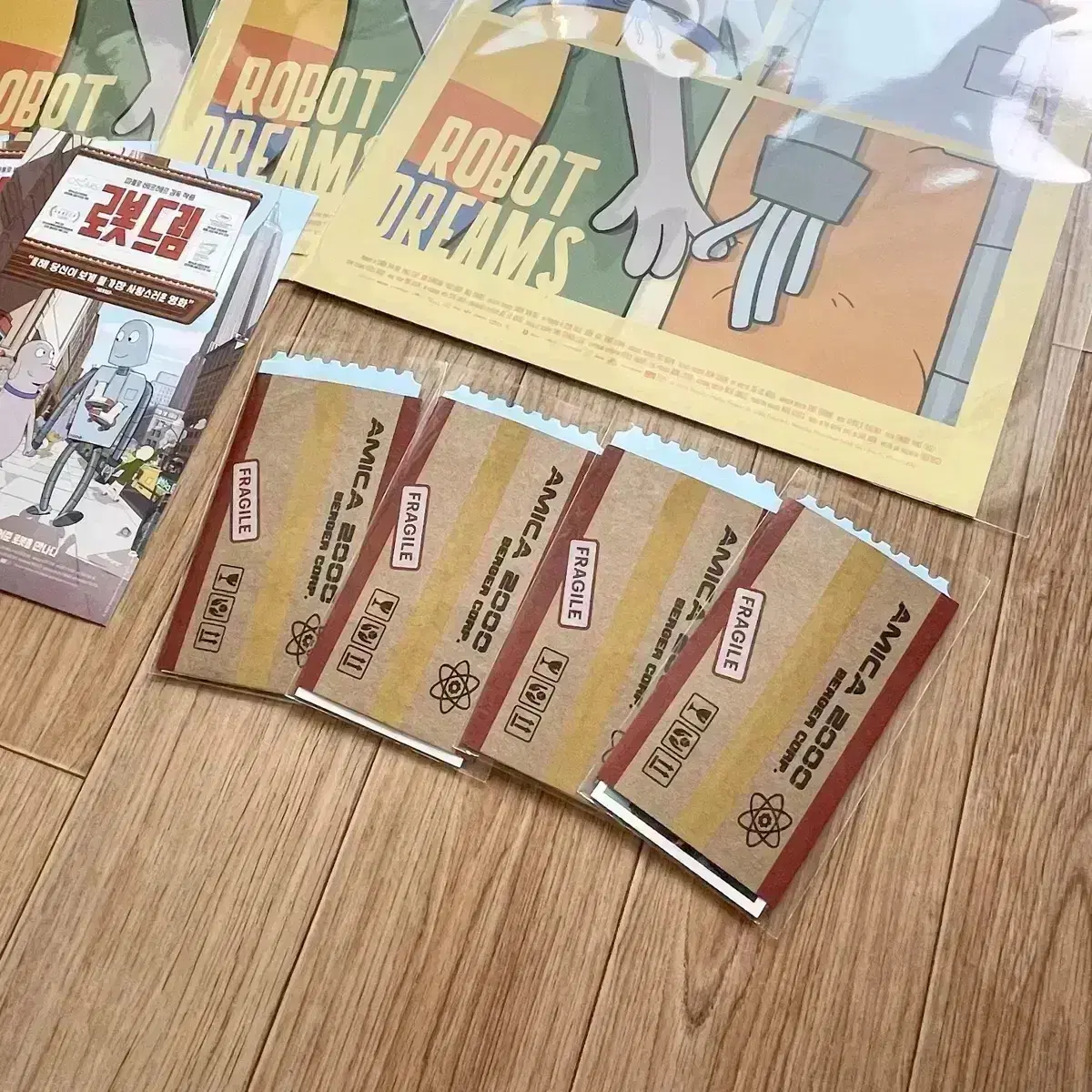 Robot Dream Original Ticket OT Happy A3 Poster lenticular Postcard Set Art Card