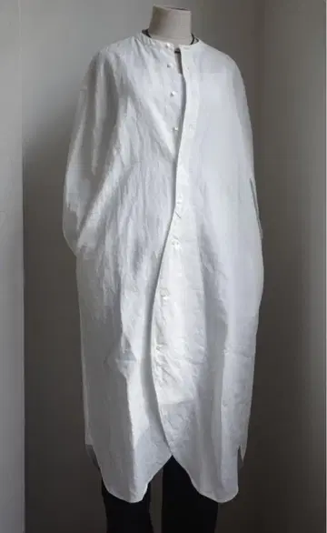 셔츠 원피스 화이트 리넨