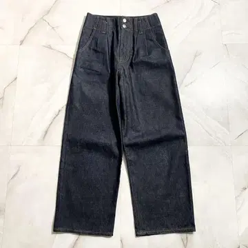 A16311 컨디션 최상 마인 데님 2턱 와이드 데님 다크 네이비 1