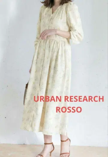 URBAN RESEARCH ROSSO 컬러 플라워 파이핑 원피스