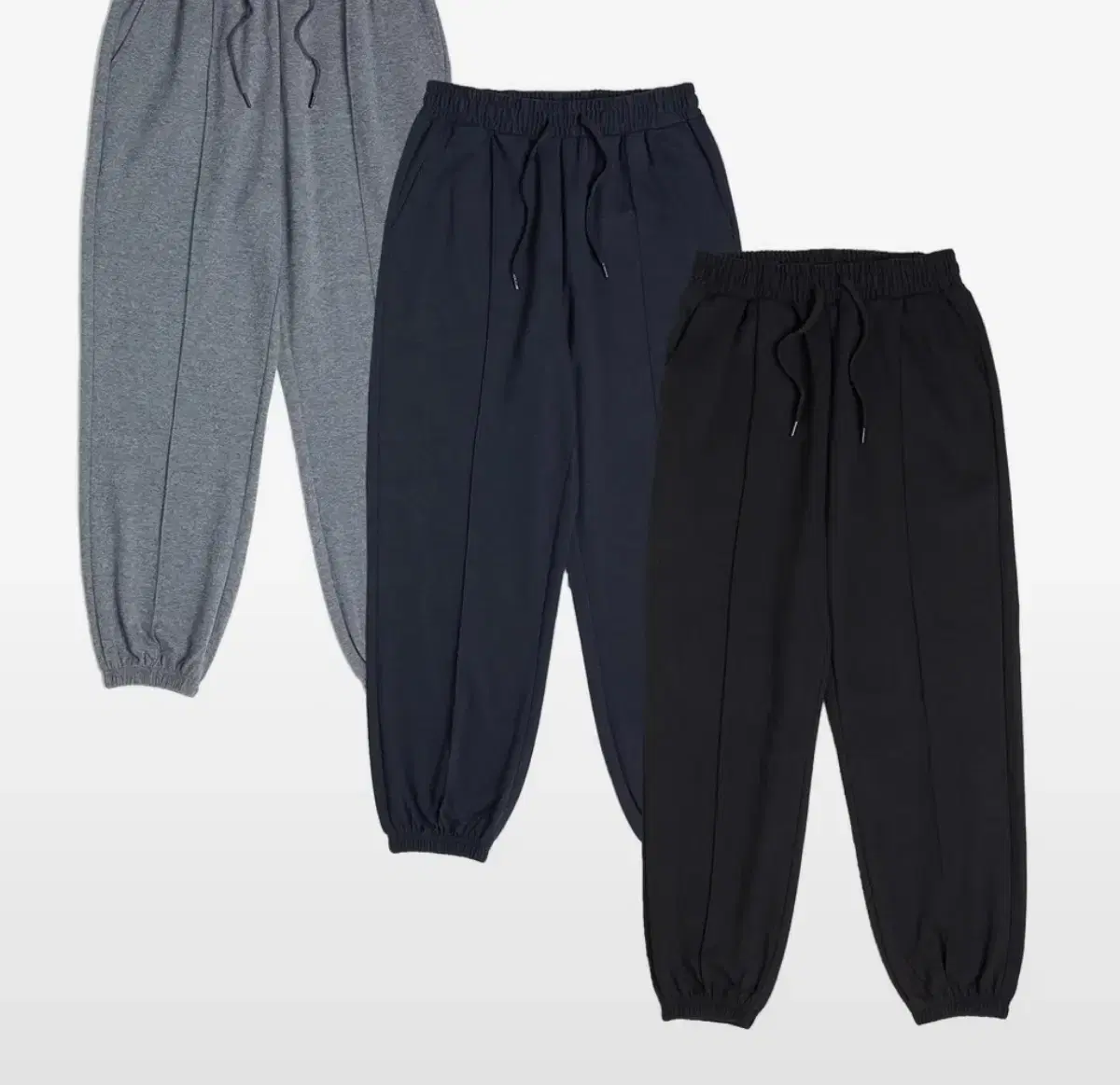 [L] Travel Basic Pintuck Jersey Pants Navy