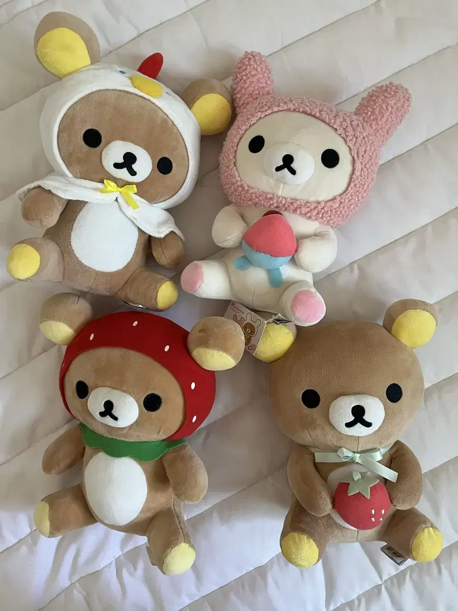 리락쿠마 닭 뽀글이우사기 딸기 인형
