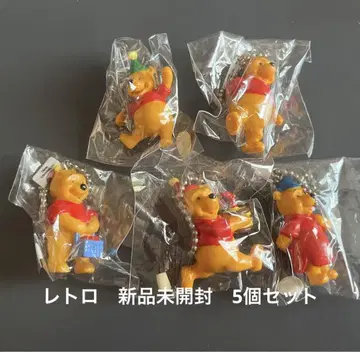 곰돌이 푸우 키링 레트로 미개봉 새상품 5개 세트