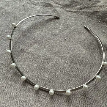 ADER 비쥬 ADER bijoux ADER 펄 장식 실버 초커