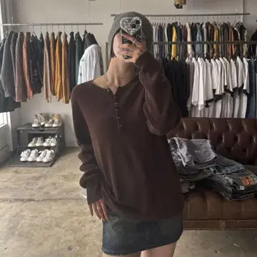 RALPH LAUREN 헨리넥 코튼 니트 XL