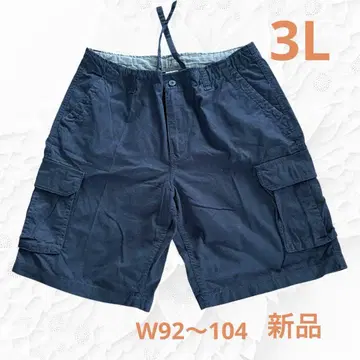 블랙 카고 숏팬츠 남성용 3L사이즈 W92~104 새상품