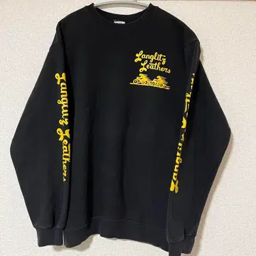 90s-00s langlitz leathers 맨투맨 양면 프린트