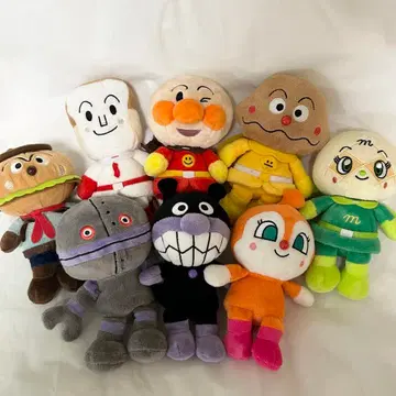 호빵맨 펄치이 콩 봉제 인형 쇼쿠빵맨 카레빵맨