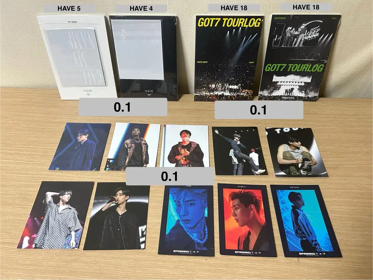 갓세븐 포카 포토카드 렌티큘러 특전 앨범 투어로그 포토 사진 에세이