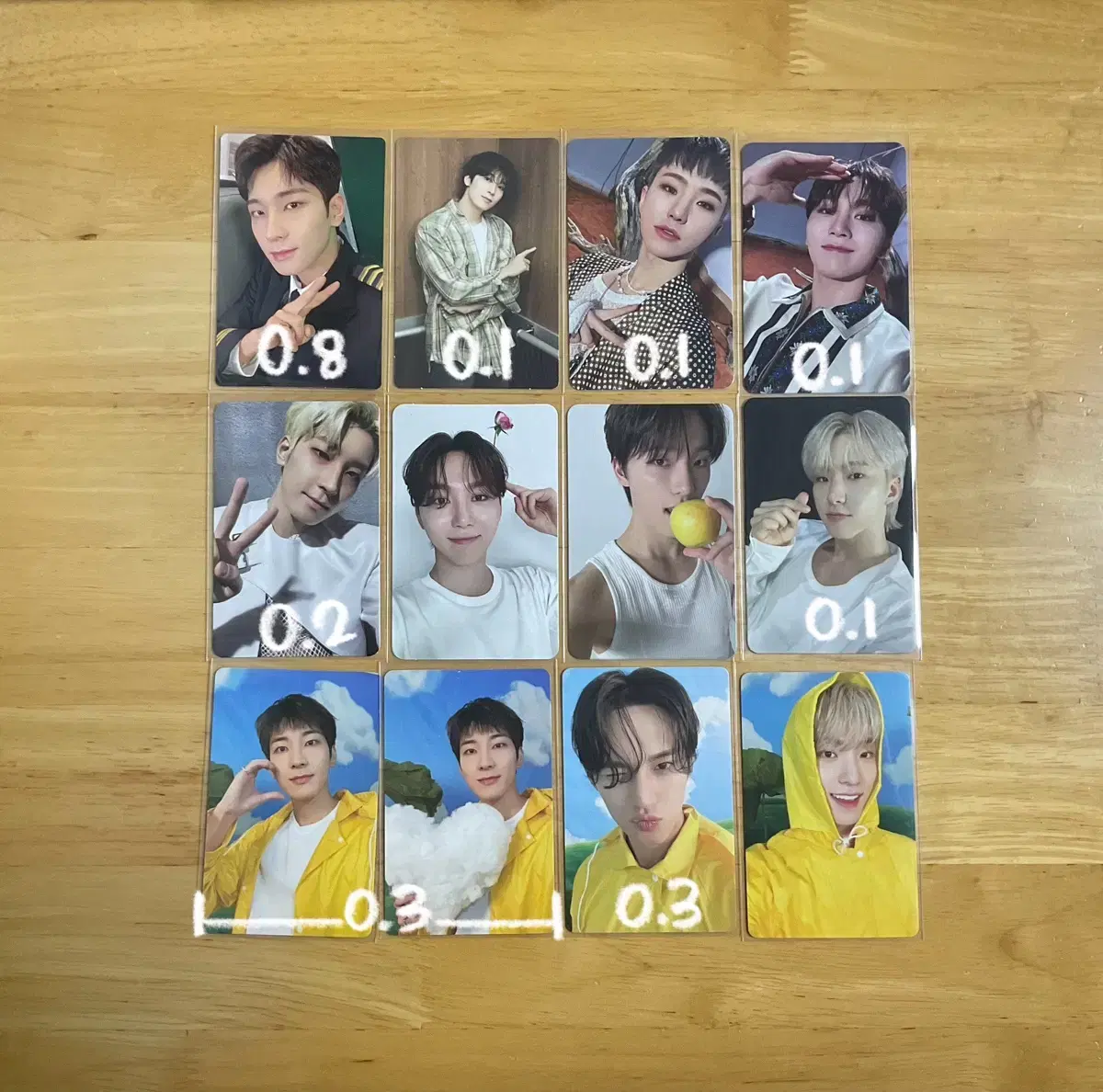 세븐틴 호시 원우 민규 승관 디노 항공틴 페더썬 베스트앨범 헤븐 포카