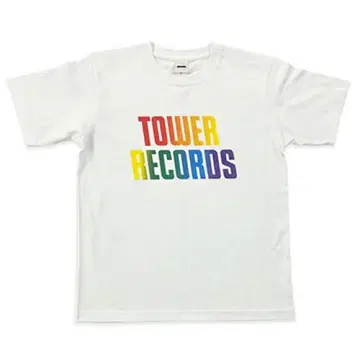 TOWER RECORDS T-셔츠 RAINBOW 타워 레코드 L사이즈