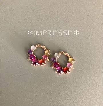 IMPRESSE 인프레세 7색 귀걸이 참 10K