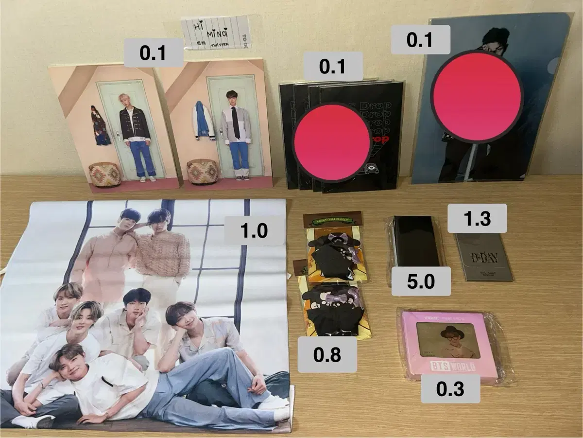 방탄소년단 슈가 디데이 포카 목걸이 스타박스 bts world