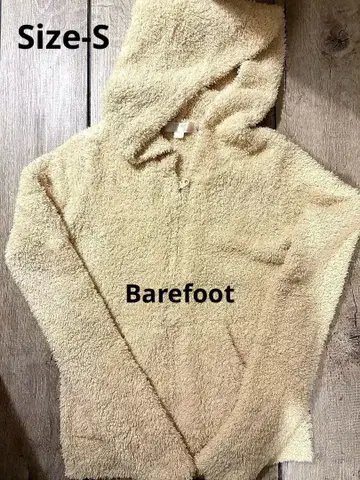 The Barefoot Dreams 베이지 플리스 후드 부착 후드티 S