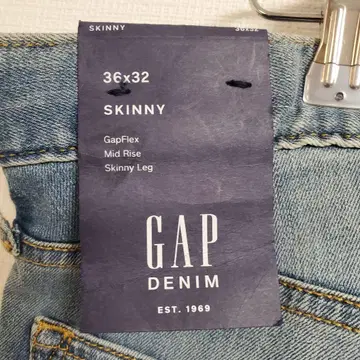 새상품 GAP 데님 스키니 W36xL32 갭 청바지 패치 부착