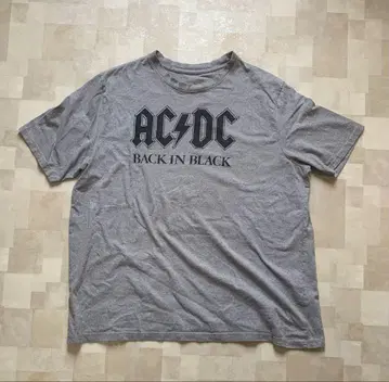 00s AC/DC BACK IN BLACK 그레이 티셔츠 빈티지
