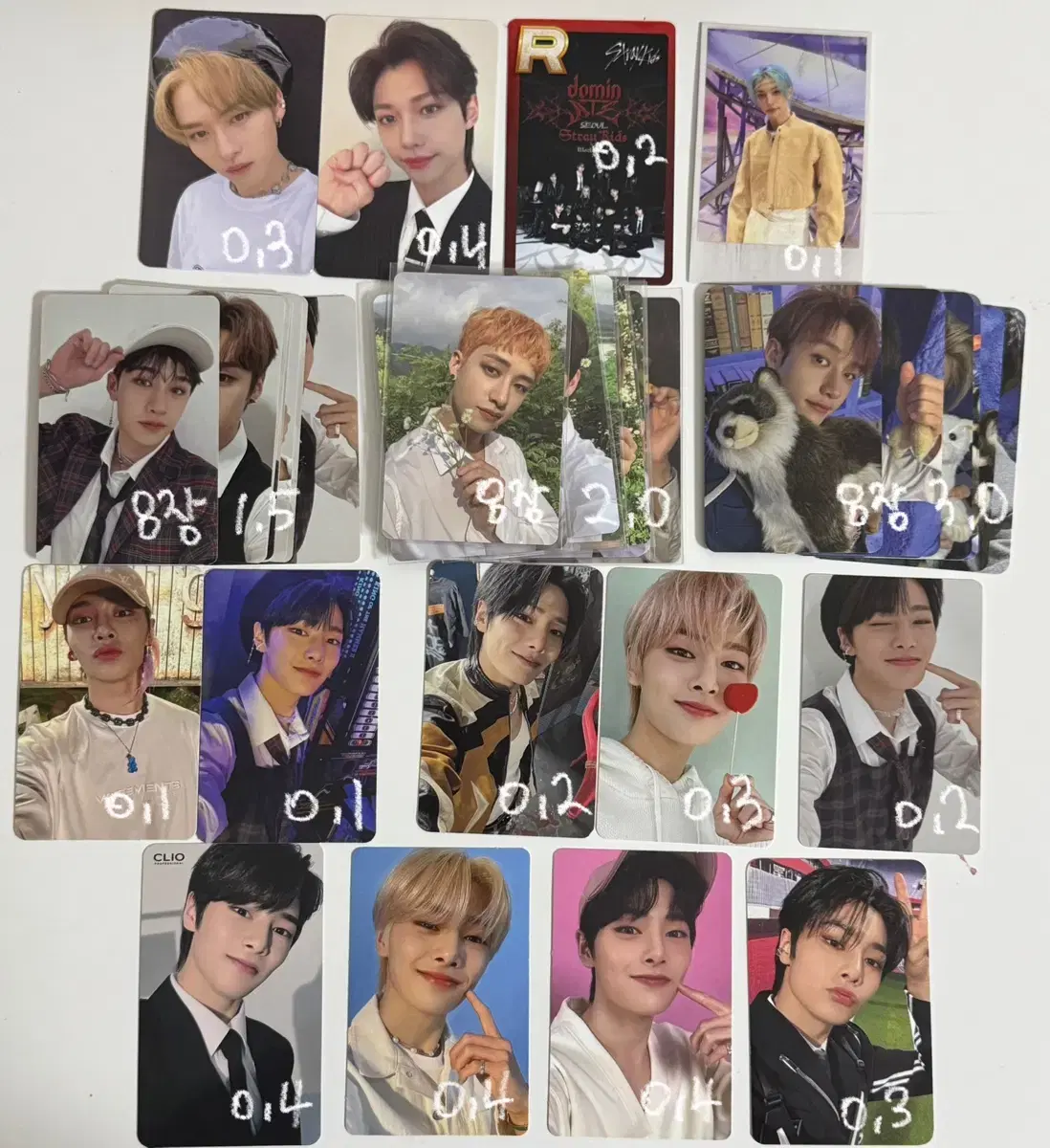 스키즈 스트레이키즈 포토카드 포카 방찬 리노 창빈 현진 한 용복 승민정인