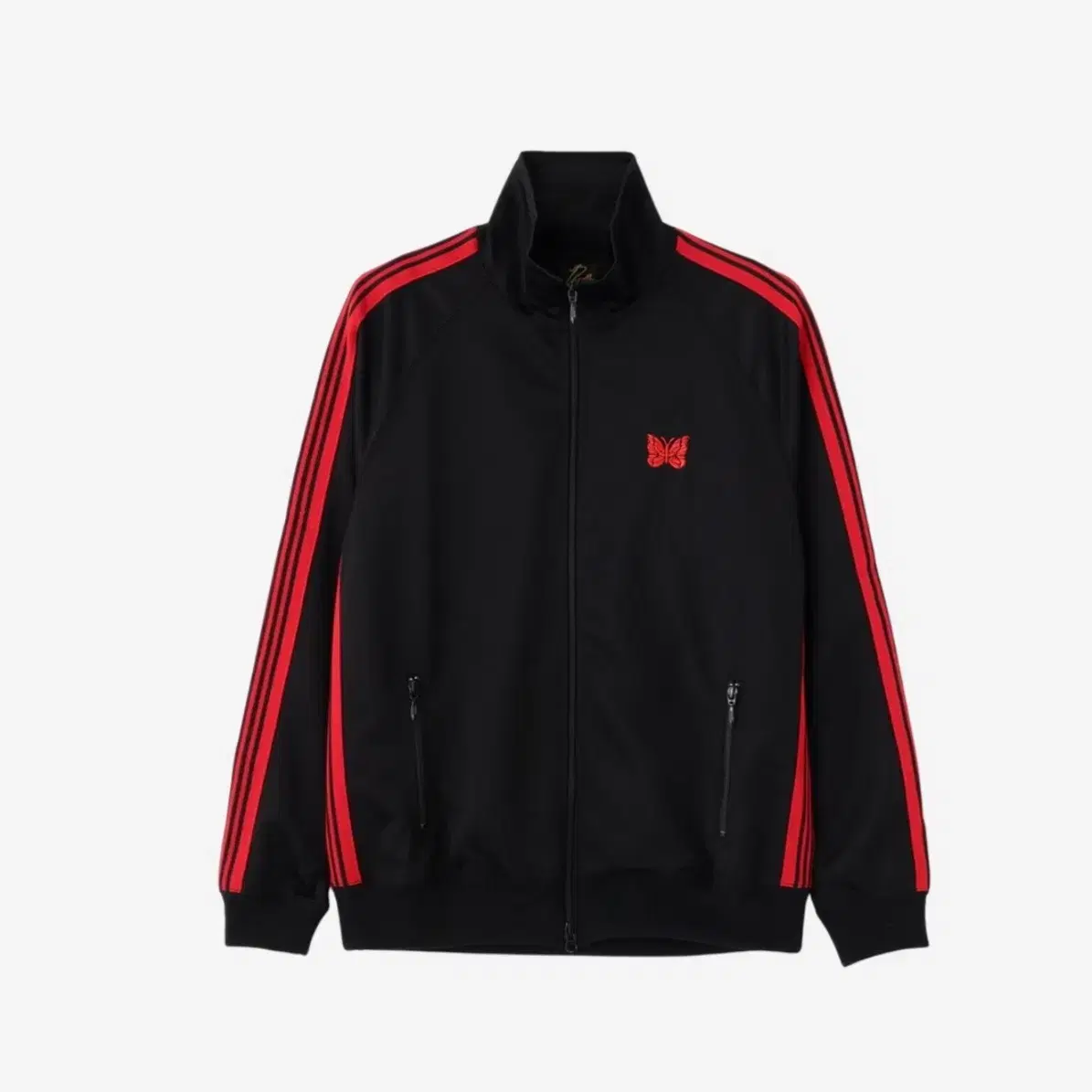 니들스 x LHP 트랙 자켓 폴리 스무스 블랙 레드 xl사이즈 니들즈