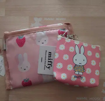 미피 에코백 딸기 작은 파우치 꽃