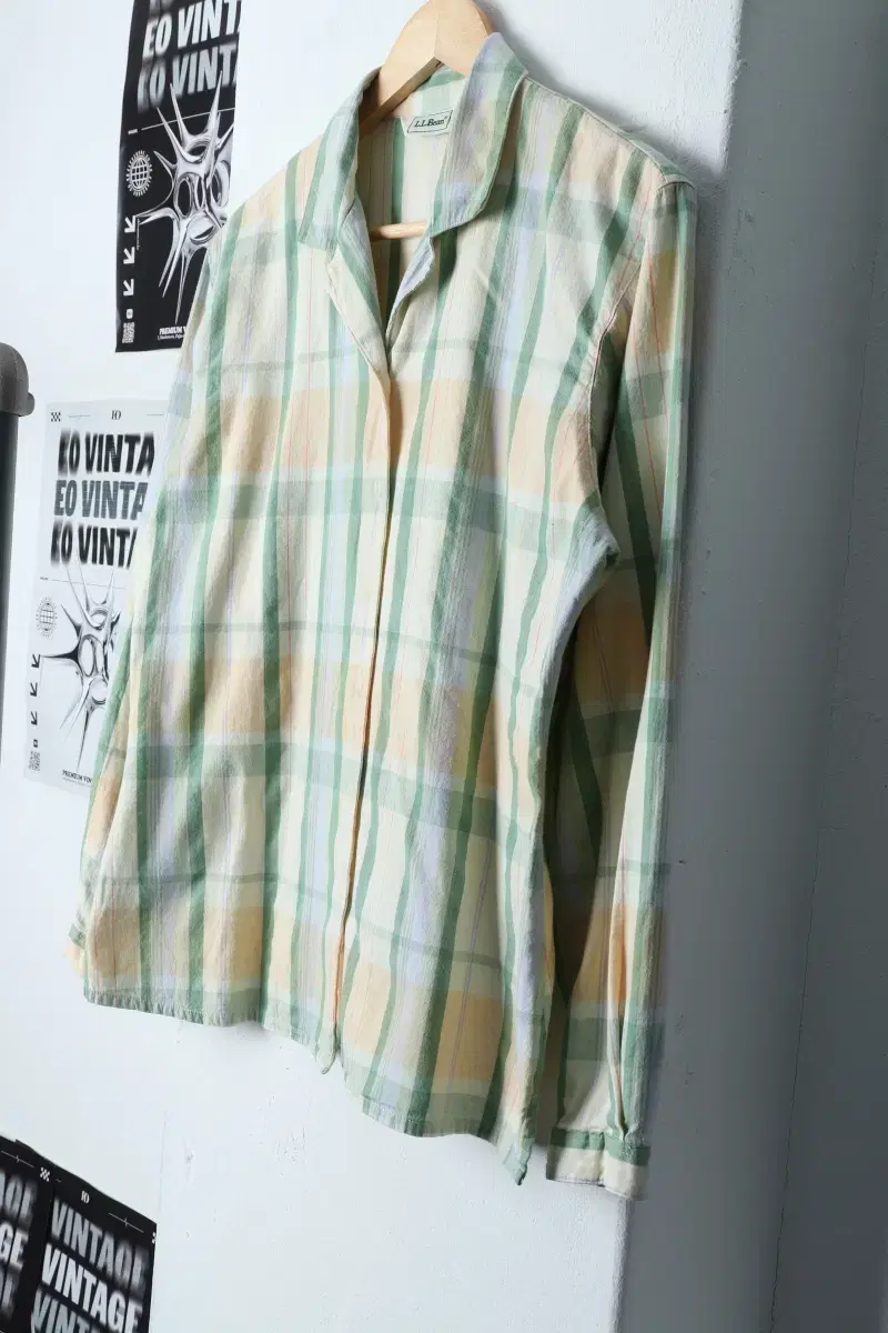 W(M) 브랜드빈티지 셔츠 남방 엘엘빈 체크 한정판-1248C