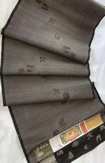 오시마 명주 도비 무늬 도키에몬 금 라벨 환상적인 세계 기하학