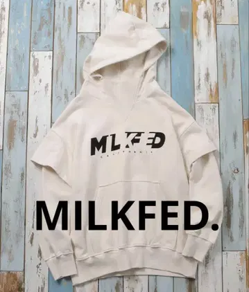 991 새상품급 MILKFED. 반팔 긴팔 후드티 레이어드 스타일 후디