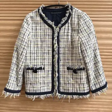 Spick&Span 믹스 트위드 노카라 자켓