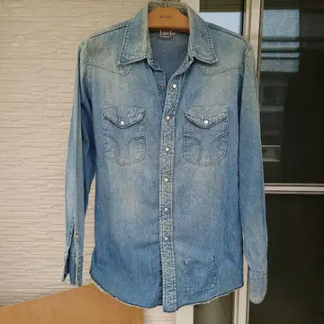 BLUE BLUE 할리우드 런치 마켓 라이트 블루 데님 셔츠 긴팔