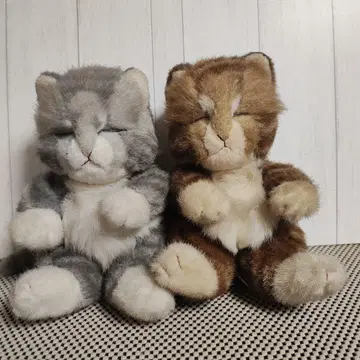 오리엔탈 토이 조리맨마 잠자는 고양이 봉제 인형 2개 세트