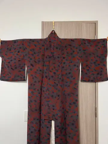 궁내청 납품 아카기 우도 이중 기모노 코몬 순실크