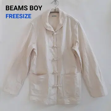 빔즈 보이 데님 자켓 차이나 버튼 아이보리 프리 사이즈