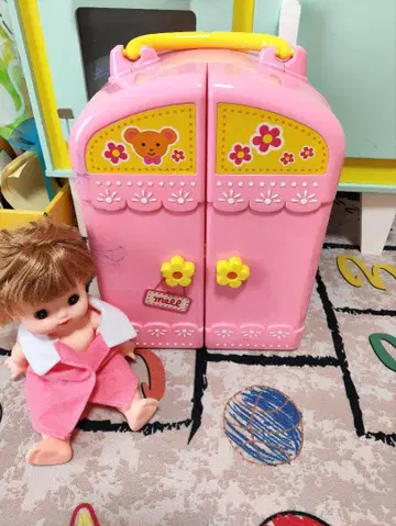 멜짱 핑크 인형의 집과 행거 세트