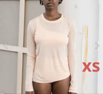 베이스레인지 롱 슬리브 티셔츠 핑크 xs