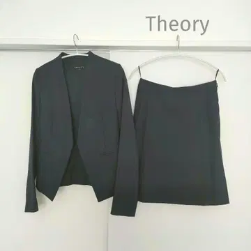 띠어리 Theory 스커트 수트 셋업 노카라 자켓