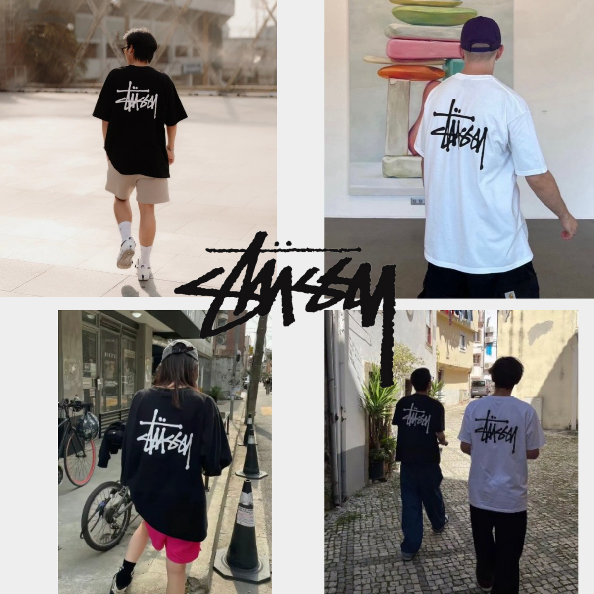 [정품 새상품]스투시 stussy 베이직 반팔 남녀공용