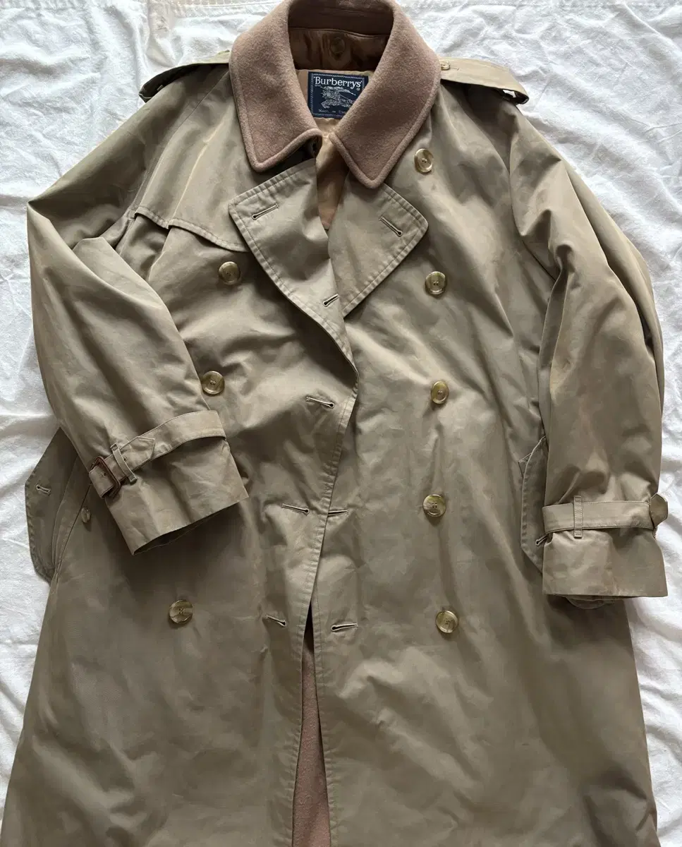 Vintage 80s~90s 원 패널 버버리 트렌치 21 코트