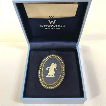 웨지우드 재스퍼 브로치 실버925 블루