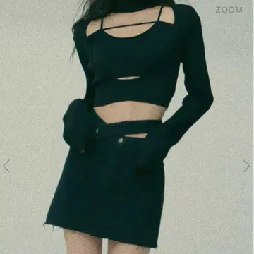 멜트 더 레이디 라운드 컷 레이어드 니트 탑
