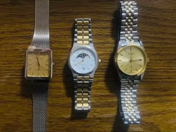 쿼츠 손목시계 3개 세트 문페이즈