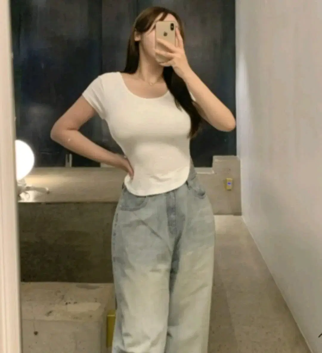플랫퍼 [OOTJ] 골반업 와이드 데님 팬츠 여름 청바지