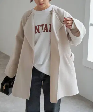 2024AW Spick and Span 110s 리버 판초풍 코트