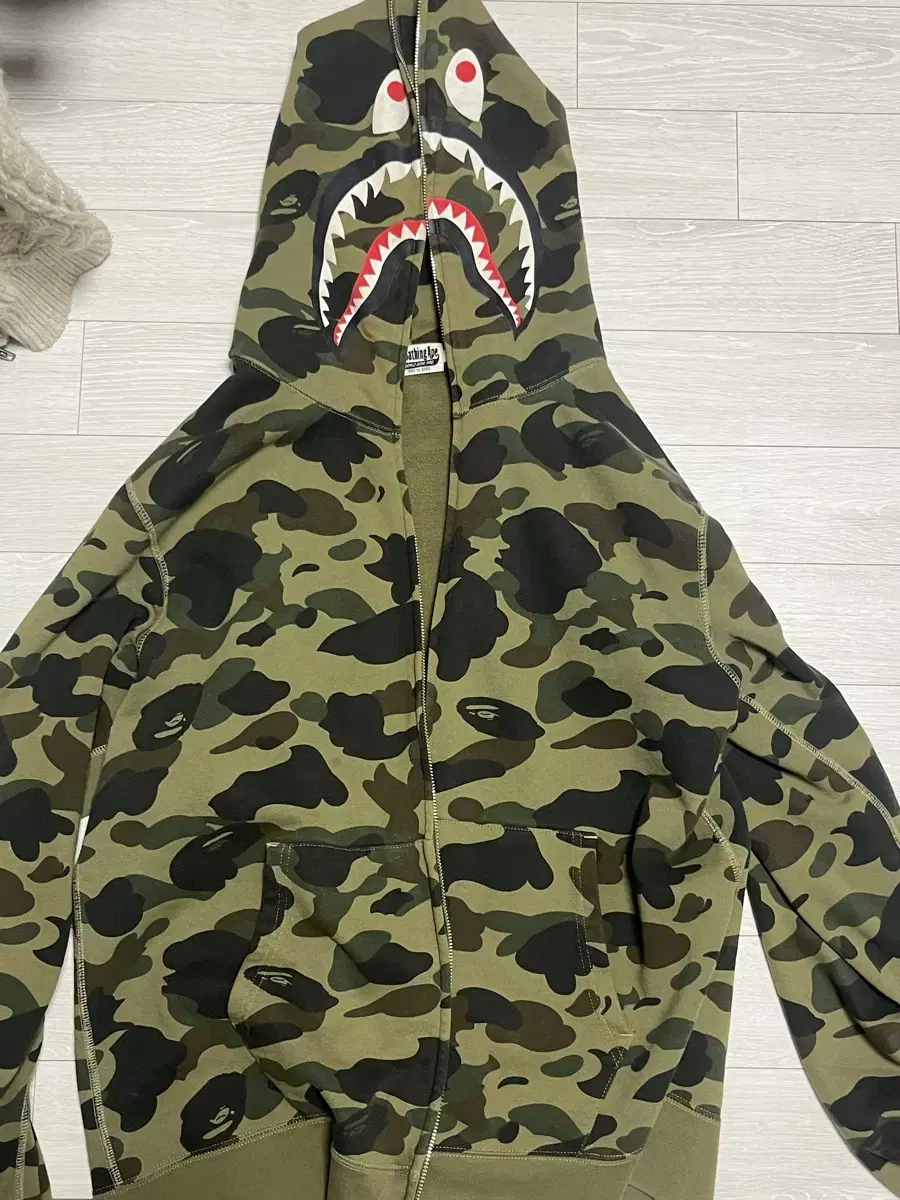 베이프 샤크후드 녹계 (정품) 2xl
