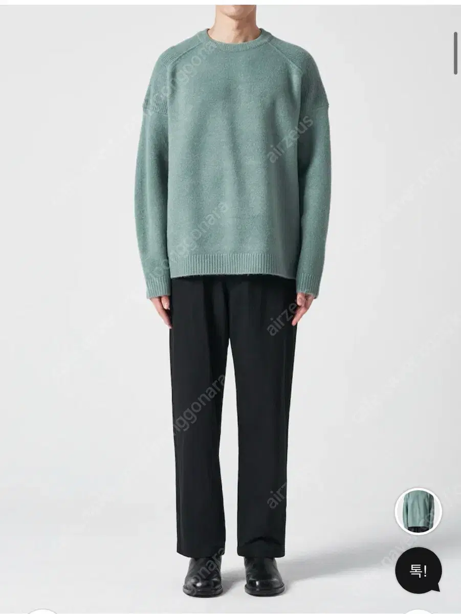 준지 22FW 백로고 풀오버 니트 S