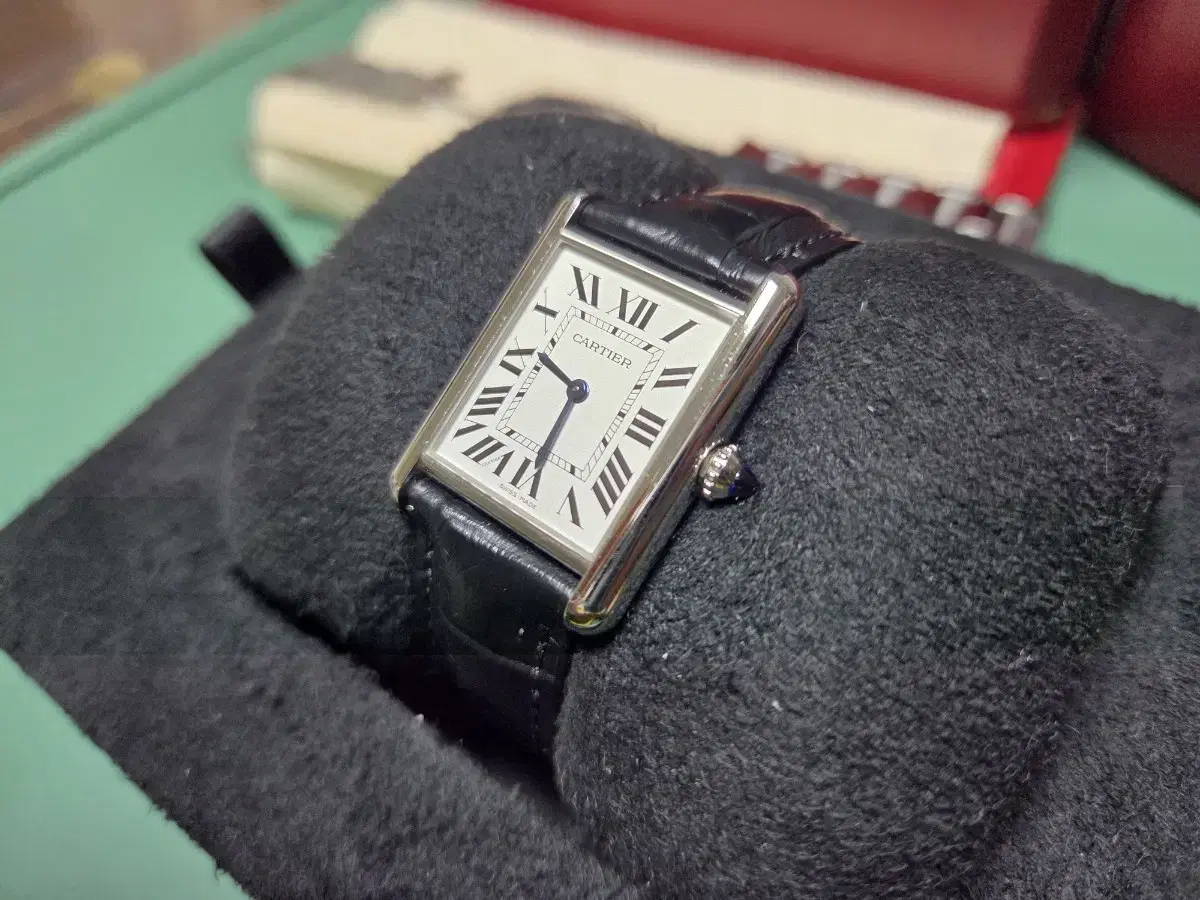 Cartier Tank Must Steel Large L + Crocodile Strap, Deployment Buckle