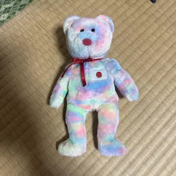 ty 봉제 인형 일본의 곰 Ai(사랑) 비니 베이비 멀티 컬러