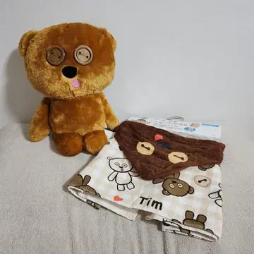 미니언즈 팀 메가 점보 봉제 인형 후드 스포츠 타월 세트