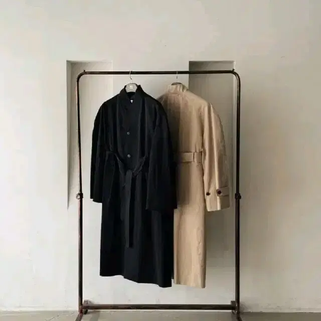 한땀한땀 트렌치 두루마기 블랙 M
