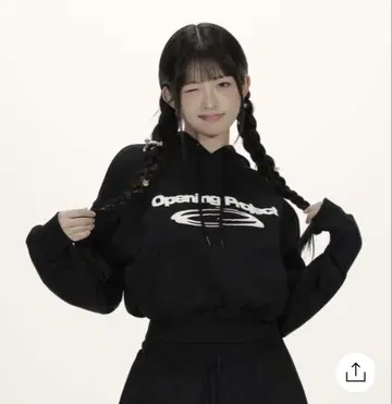 오프닝 프로젝트 W Identity Hoodie - Black S